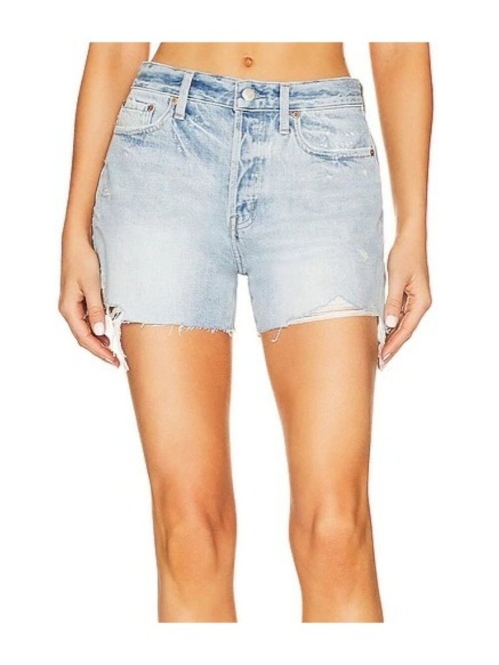 PISTOLA Connor Cut Off Oahu Vintage Wash Rigid‎ Distressed Jean Shorts Size 28